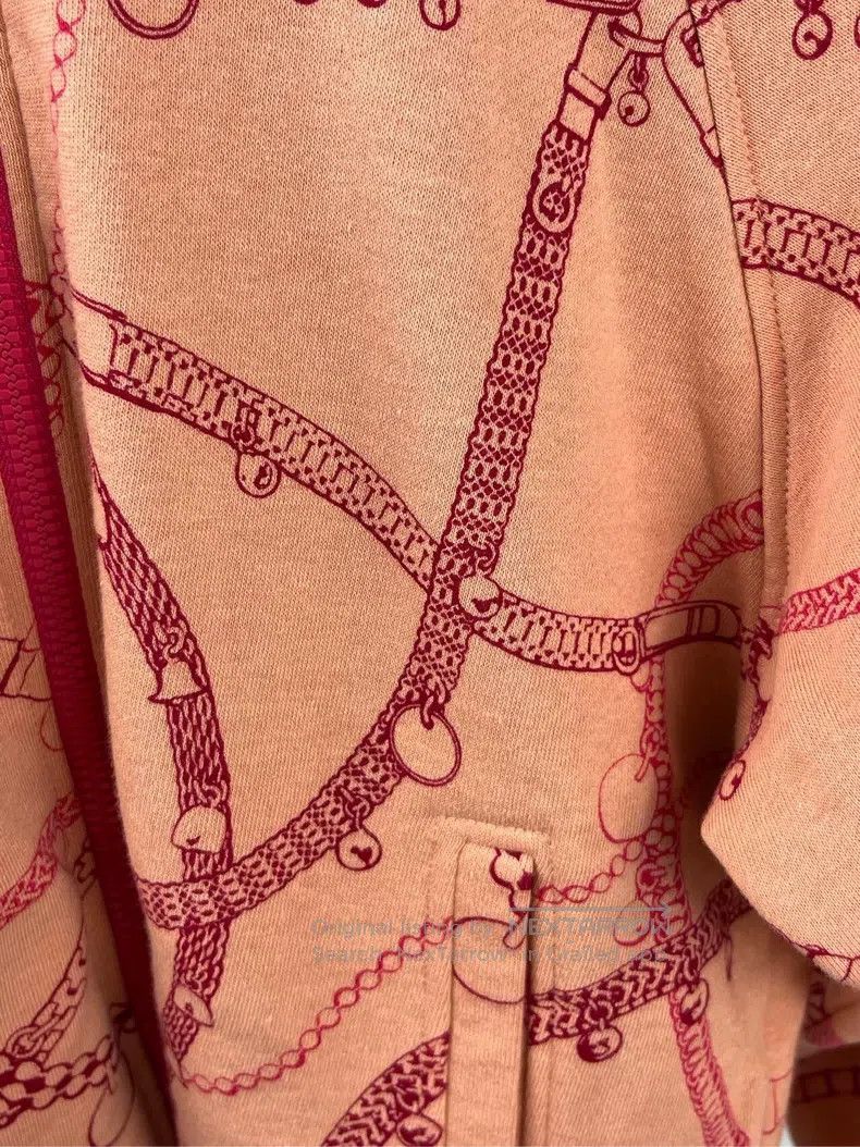 Hermes Hermes Pink Full Print Jacket Size XXS / US 00 / IT 34 - 3 Thumbnail