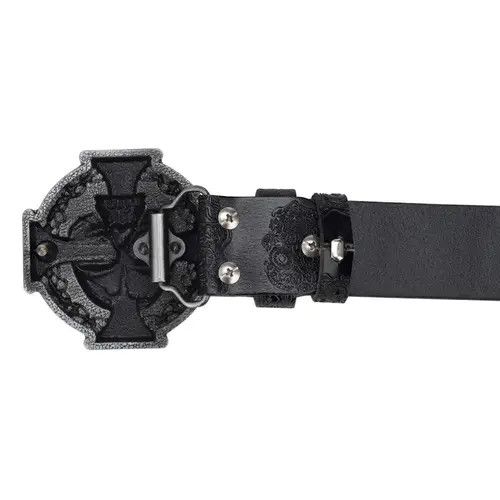 Other Belts Skull Leather Belt Size ONE SIZE - 2 Thumbnail