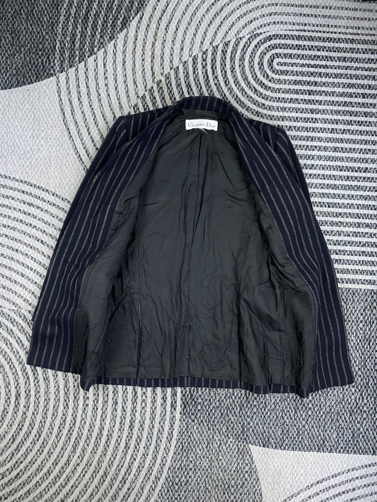Christian Dior Monsieur Vtg Christian Dior Single Button Striped Blazer Style Jacket Size M / US 6-8 / IT 42-44 - 6 Thumbnail