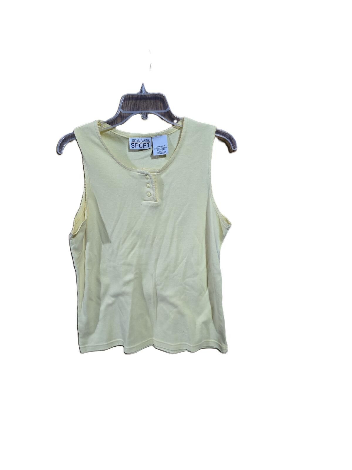 Other Jaclyn Smith Sport Solid Yellow Tank Top Size Large Size L / US 10 / IT 46 - 1 Thumbnail