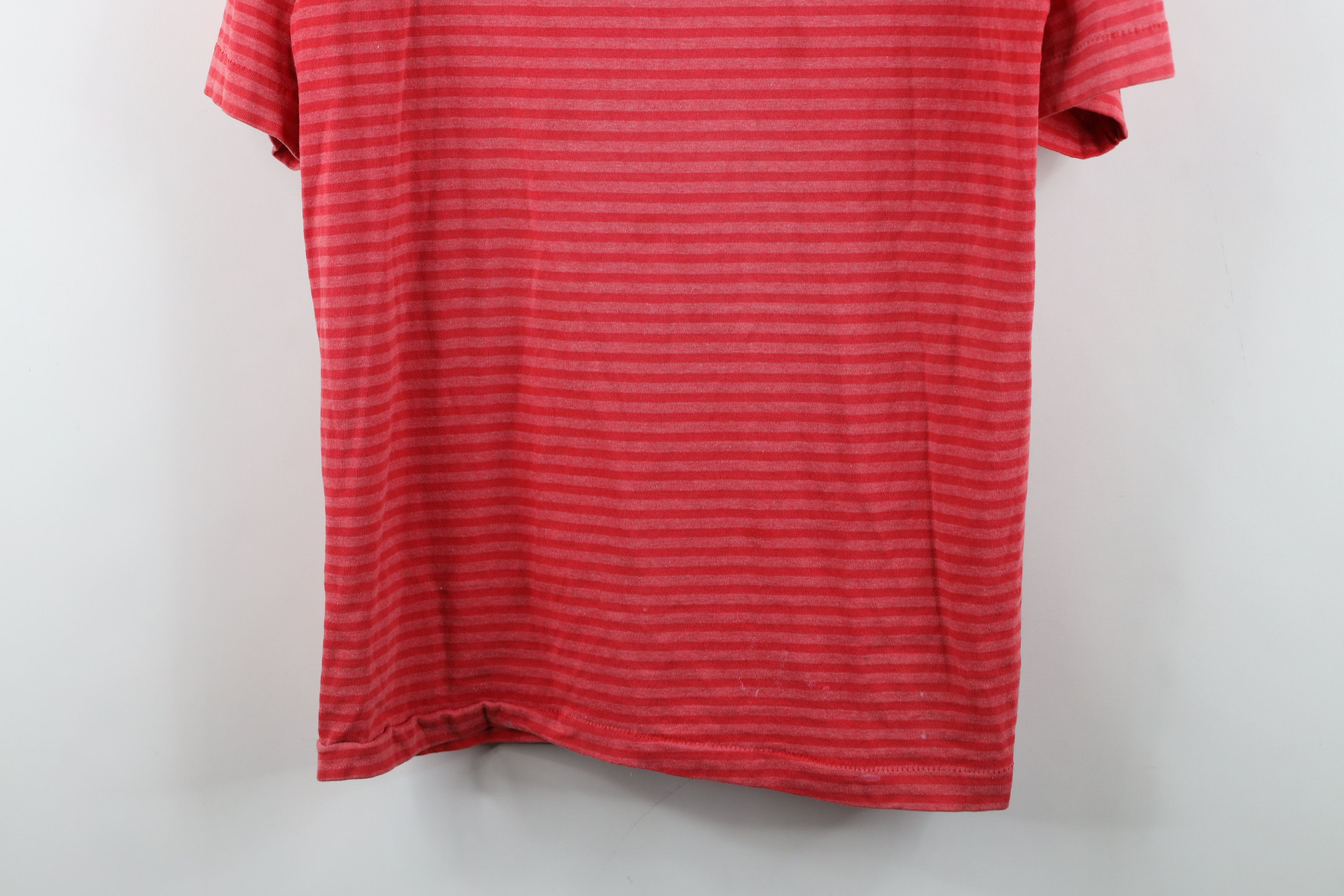 Vintage Vintage 90s Streetwear Striped Short Sleeve T-Shirt Red Pink Size US M / EU 48-50 / 2 - 3 Thumbnail