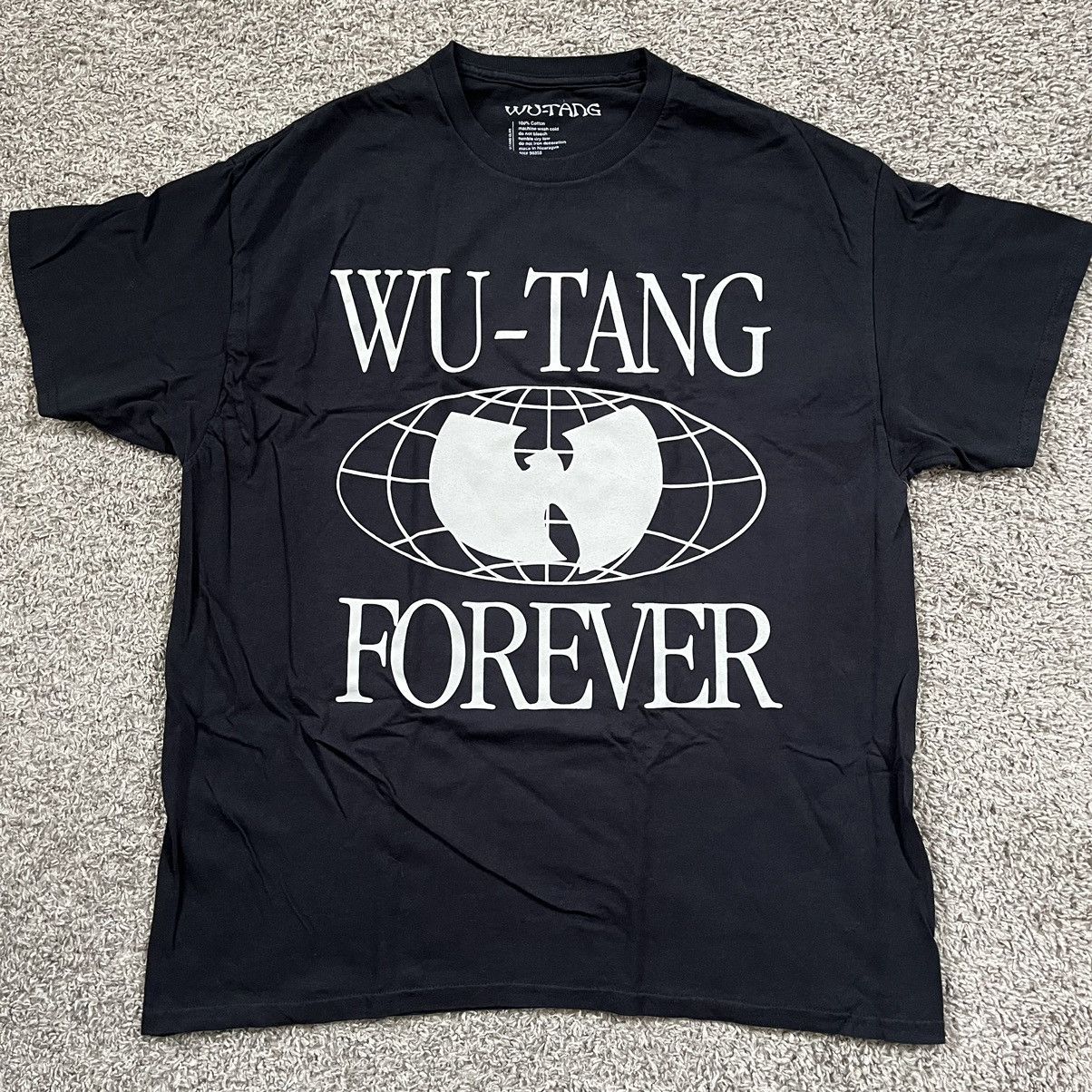 image of Wu Tang Clan x Wu Wear Wu-Tang Shirt Size Small Wutang Forever Gza Raekwon Globe in Black, Men's