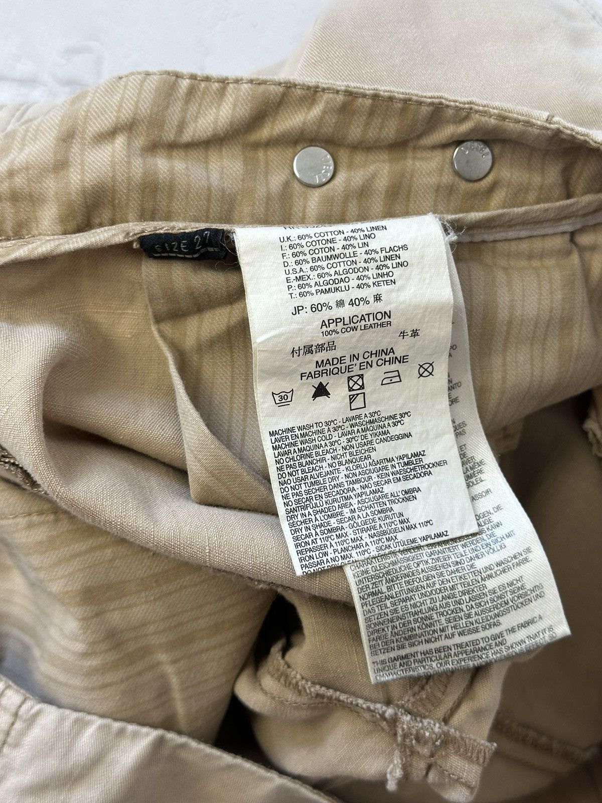 Diesel × Vintage Y2K Vintage Diesel Buttons Yellow Cropped Pants Size 27" / US 4 / IT 40 - 12 Thumbnail