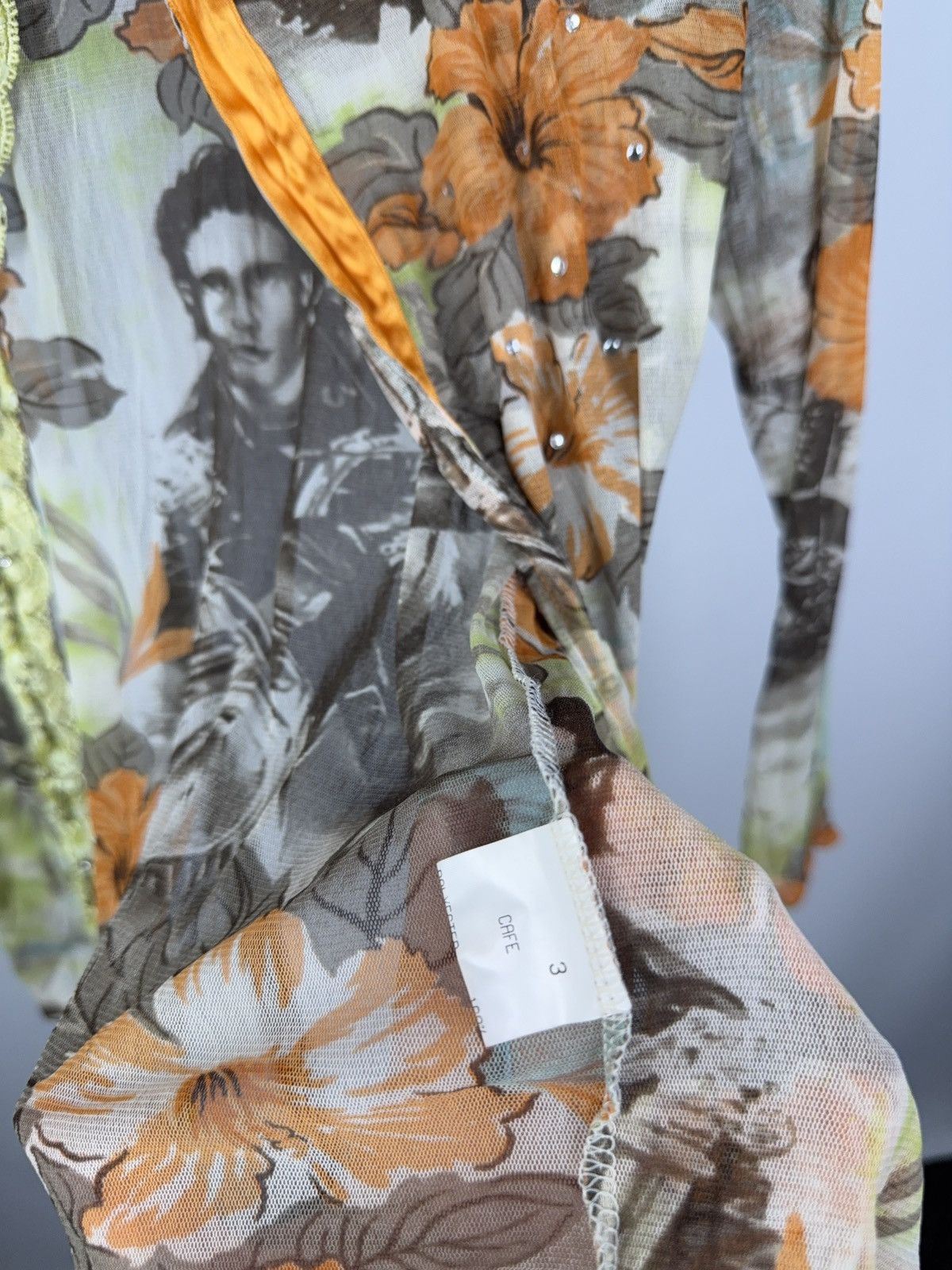 Designer × Vintage FADDA Y2K Floral Mesh Twin Set with Rhinestones Size S/M Size S / US 4 / IT 40 - 5 Thumbnail