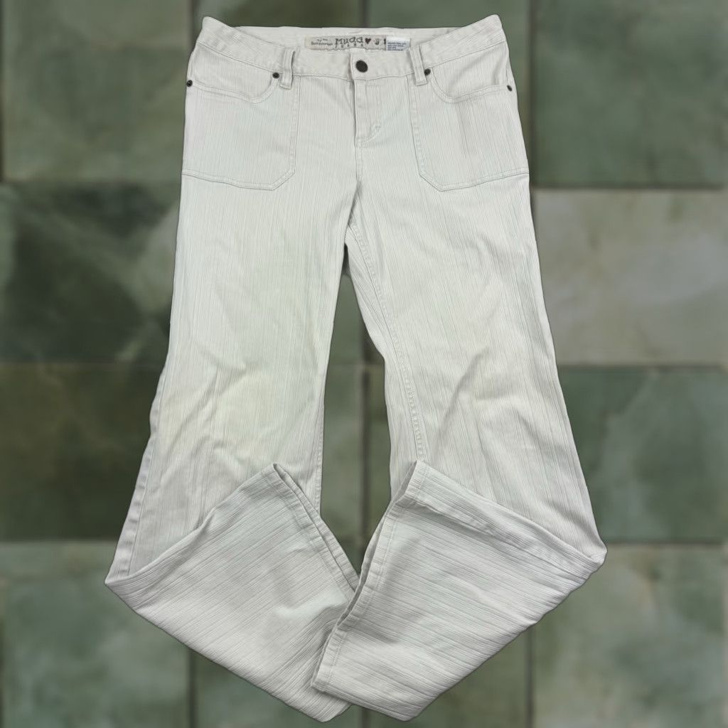 Vintage VINTAGE Mudd Bootcut Pants Womens 13 White Hippie Y2K Grunge Size 34" / US 12 / IT 48 - 1 Thumbnail