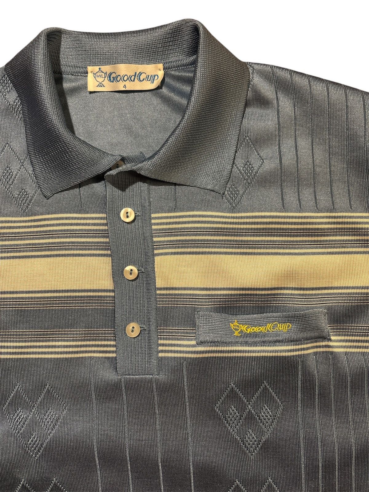 Vintage Vintage Polo / Golf Shirt - Shiny Blue Size US L / EU 52-54 / 3 - 2 Thumbnail