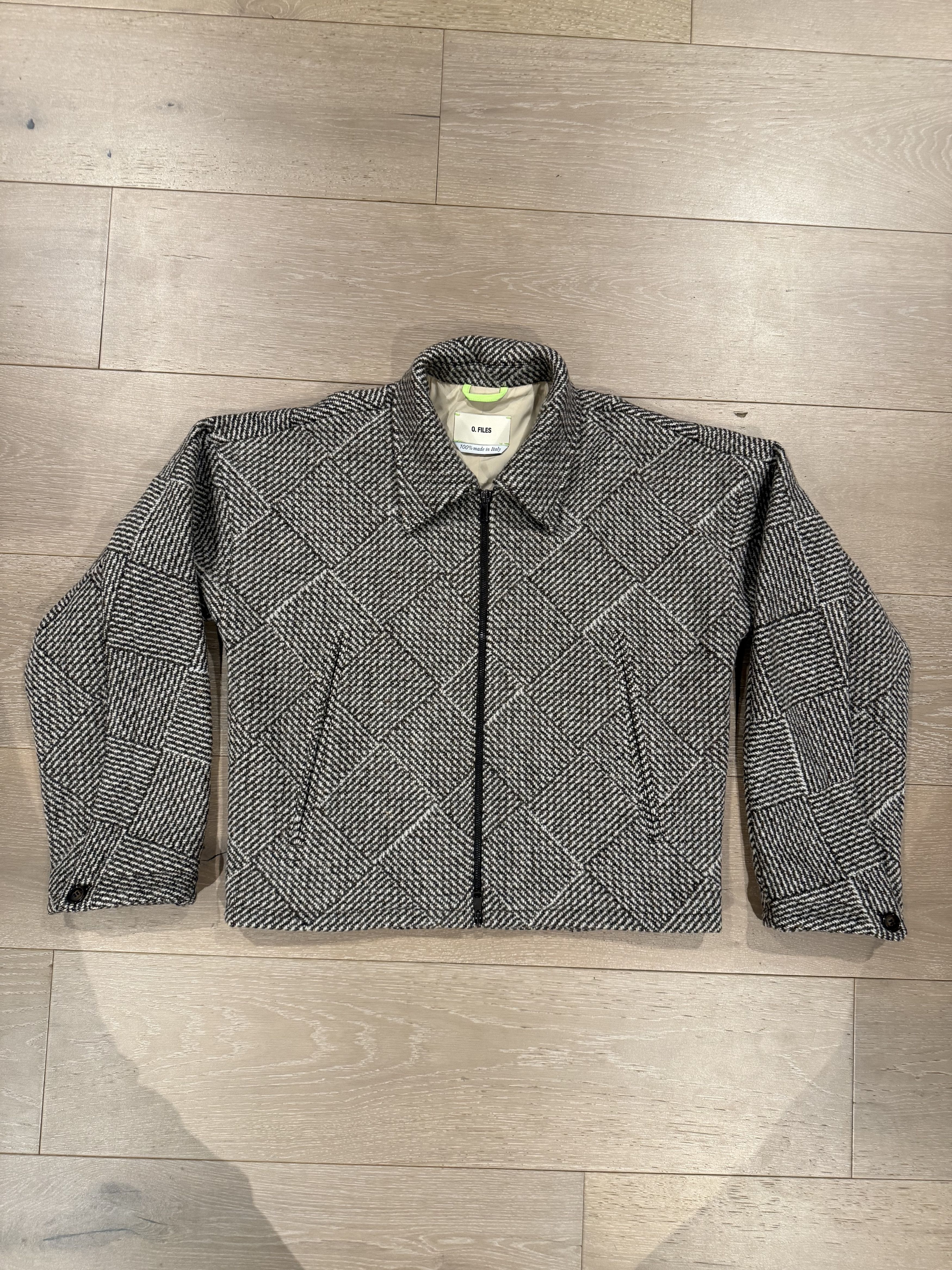 Ojardorf 💚 O. FILES Chess Wool Jacket in Mocha/Cream Medium NEW Size US M / EU 48-50 / 2 - 12 Thumbnail