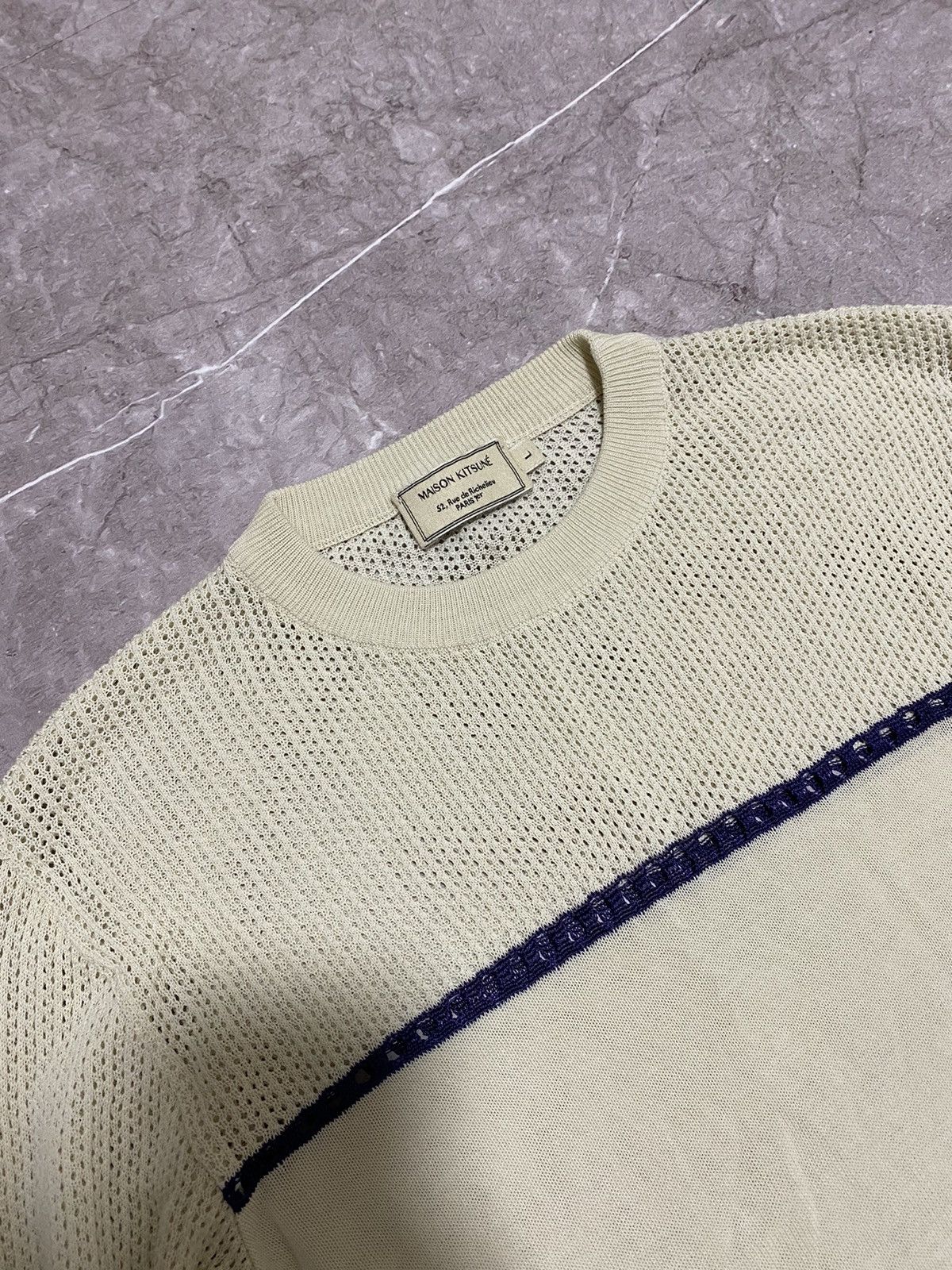 Maison Kitsune Rare Maison Kitsune Viscose White Sweatshirt Made in Italy Size L / US 10 / IT 46 - 8 Thumbnail