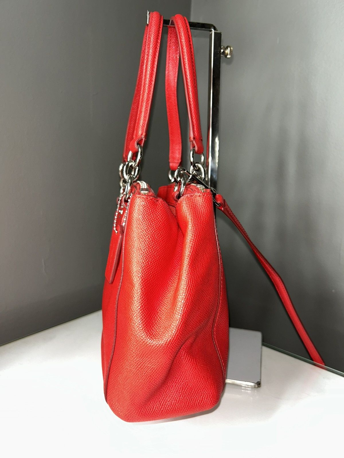 Coach Coach Bright Red Mini Christie Carryall Satchel Crossbody Size ONE SIZE - 12 Thumbnail