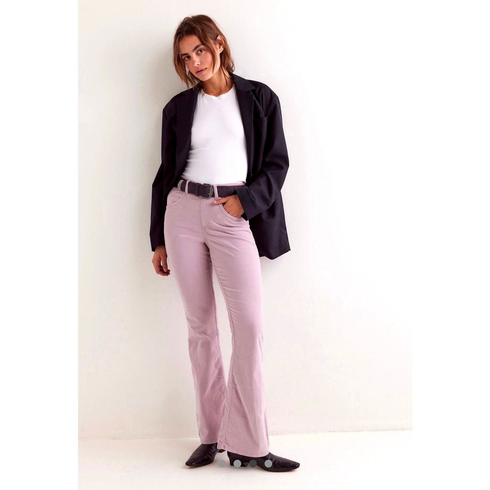 Free People Free People CRVY Karma Cord Flare Jeans Lilac Smoke S Size 28" / US 6 / IT 42 - 4 Thumbnail