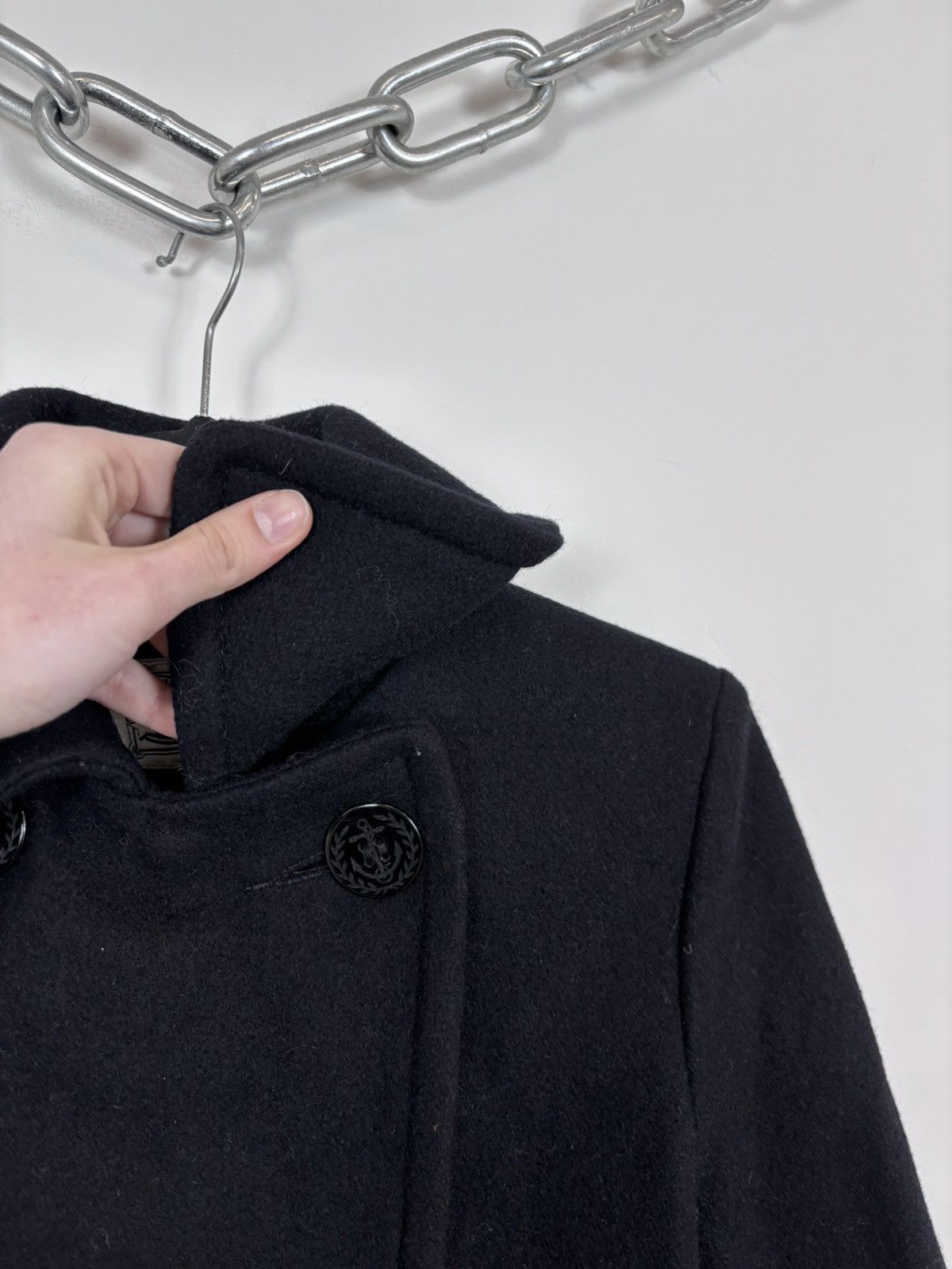 Schott Schott Bros U.S. 754W Women’s Black Wool Blend Peacoat Size S / US 4 / IT 40 - 7 Thumbnail