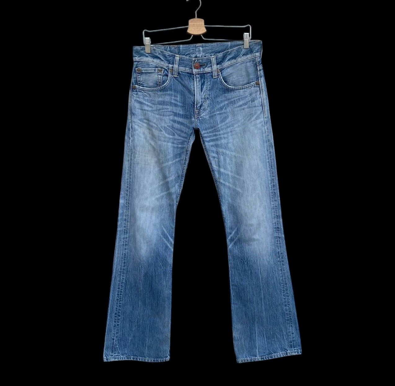 Edwin 🔥FLARED VINTAGE EDWIN STONEWASH CLAWMARK REDBUTTON BJ07-14 Size US 30 / EU 46 - 1 Thumbnail