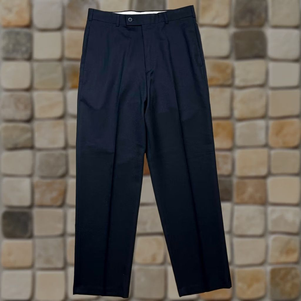 Vintage VINTAGE Slates Wool Trousers Black Dress Pants 32x31 Flat Front Men Pants Straight Leg Womens? Size US 32 / EU 48 - 1 Thumbnail