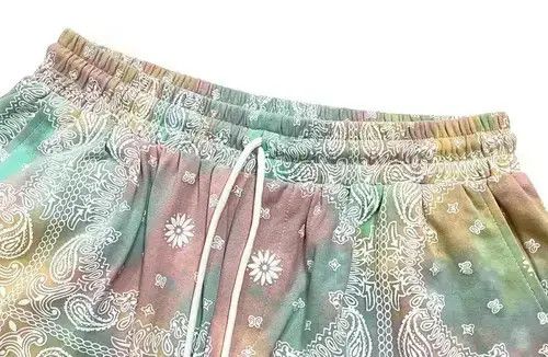 Japanese Brand 21SS Tokyo Union Multi Color Bandana Paisley Sweat Shorts Size US 32 / EU 48 - 4 Thumbnail
