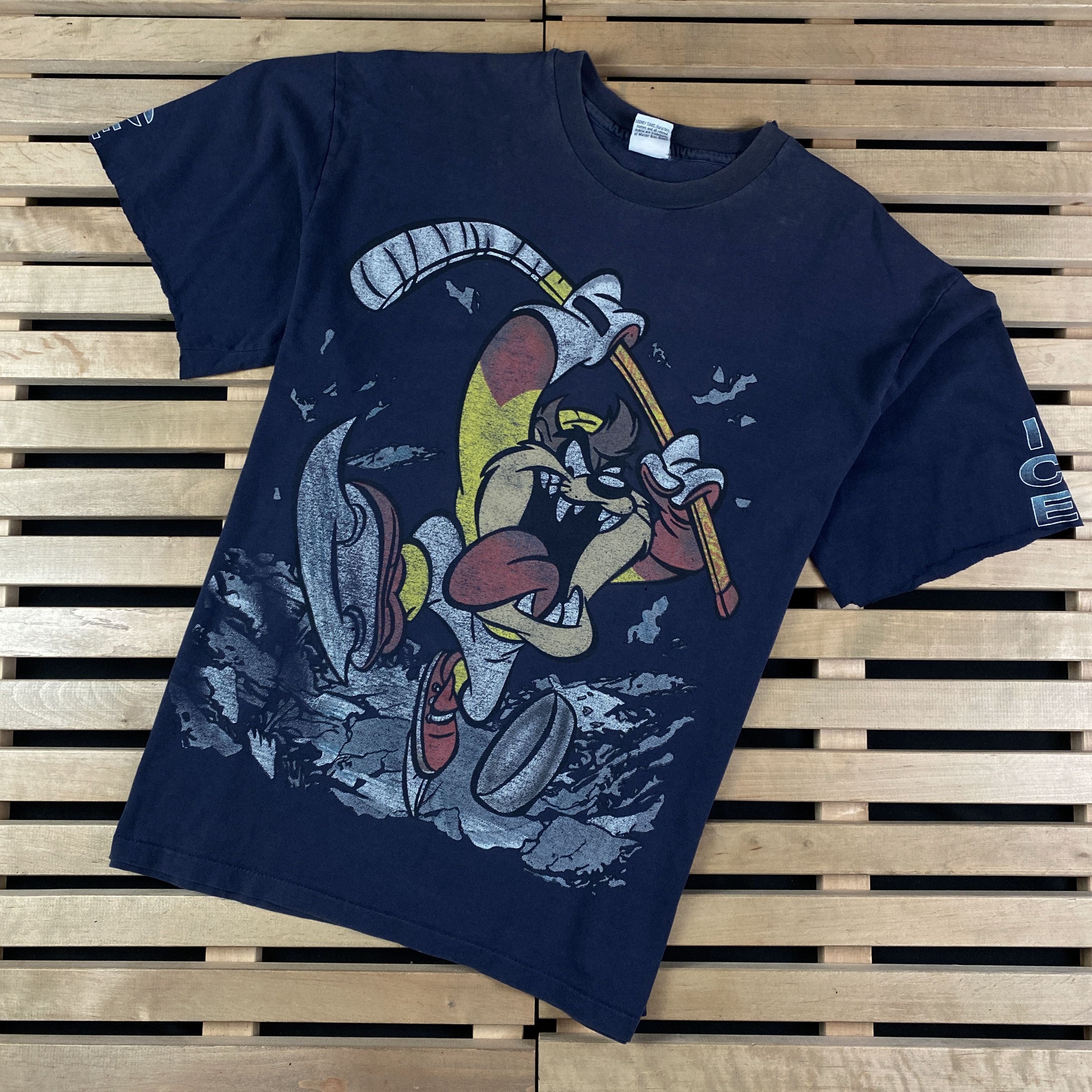 Vintage Mens Vintage T-Shirt Looney Tunes Taz Hokey Size XL Size US XL / EU 56 / 4 - 1 Thumbnail