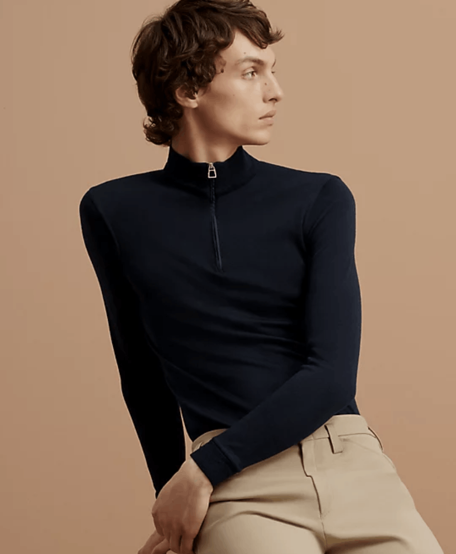 Hermes Hermès Quarter-Zip Cocoon Merino Base Layer ($945) Size US M / EU 48-50 / 2 - 7 Thumbnail