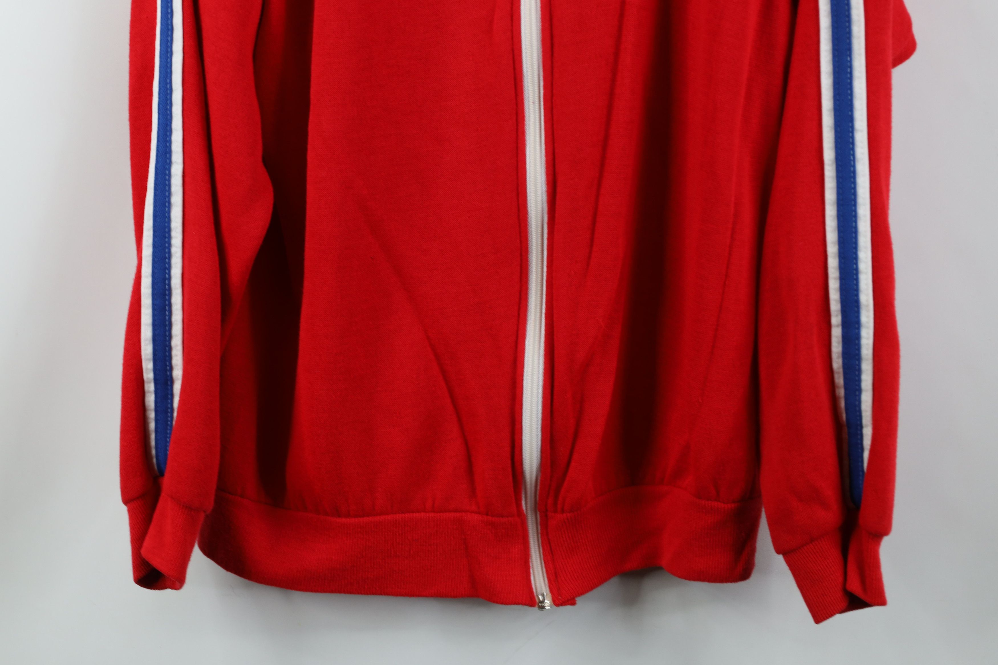 Vintage Vintage 70s Streetwear Striped Knit Warm Up Track Jacket Size US M / EU 48-50 / 2 - 3 Thumbnail