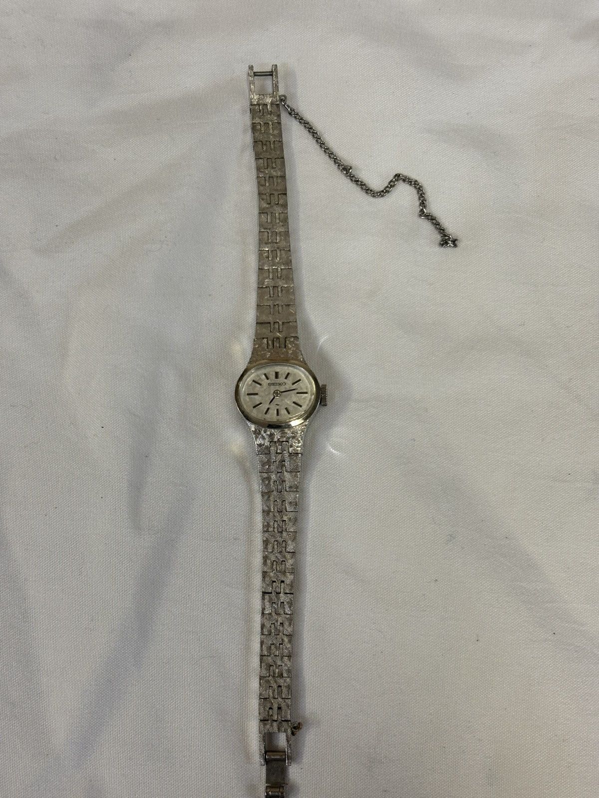 Seiko Vintage Seiko 11 7619 Silver Tone Mechanical Womens Watch. Size ONE SIZE - 3 Thumbnail