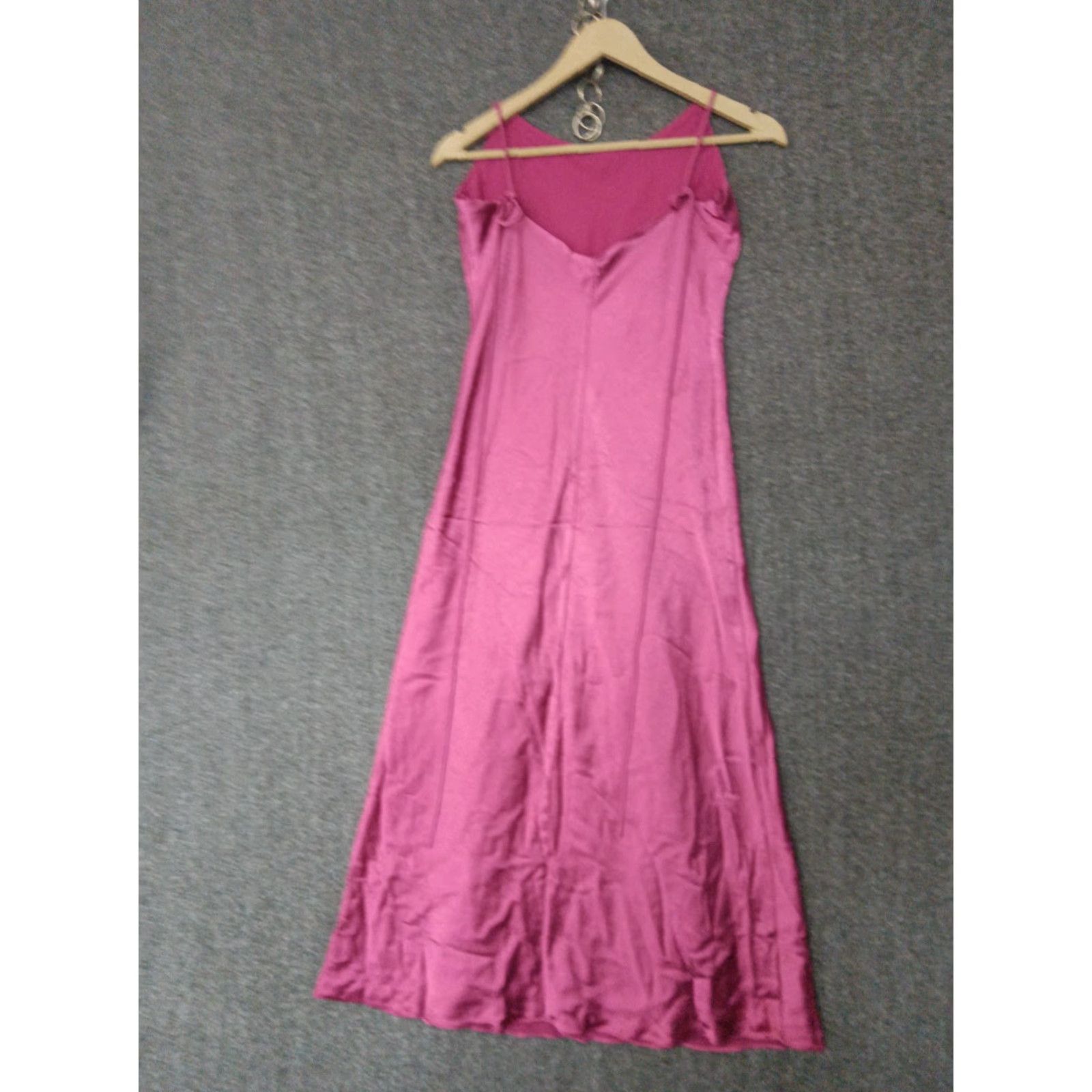 Vintage Line & Dot Dress Women's Maxi Sleeveless Size Small Hot Pink Size S / US 4 / IT 40 - 2 Thumbnail