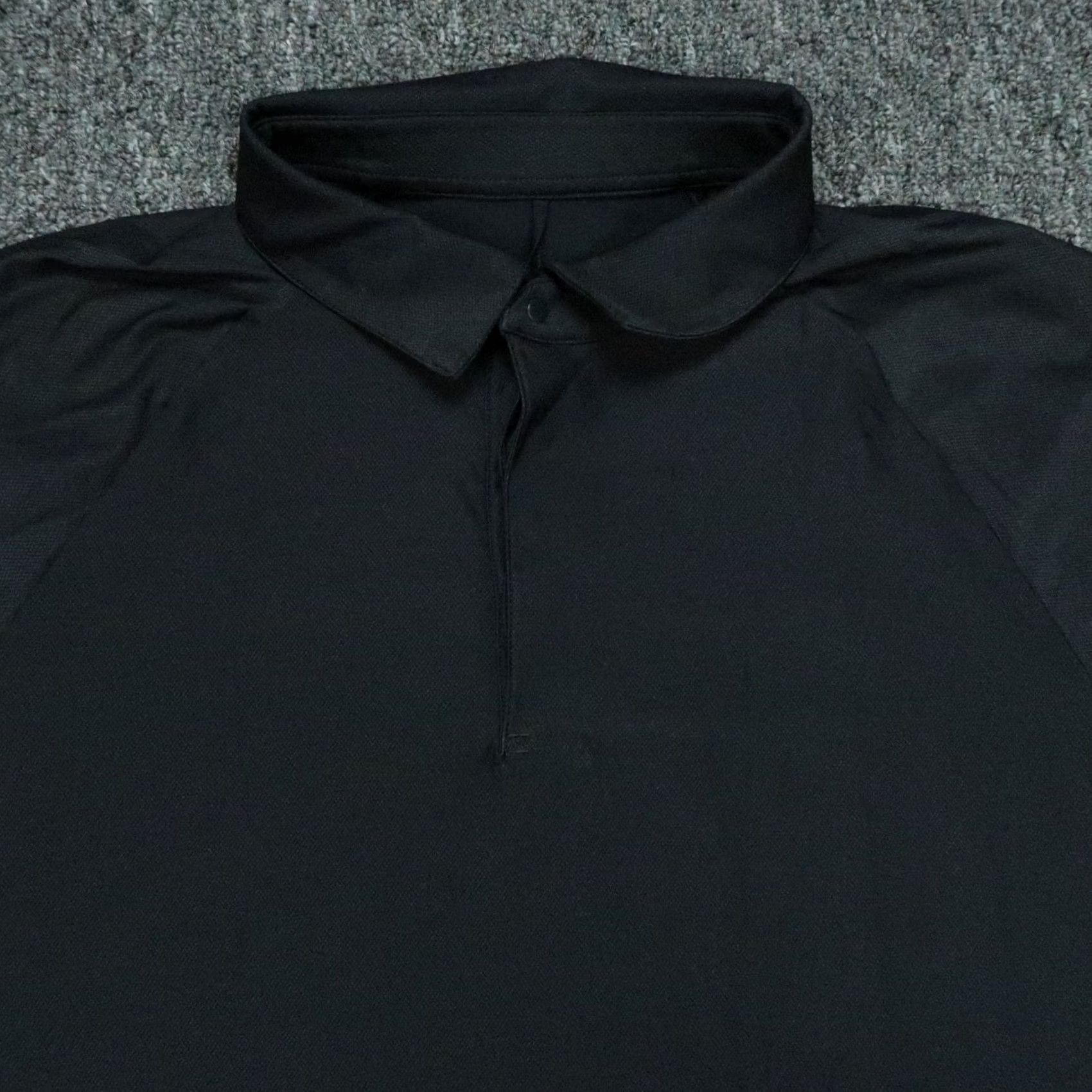 Lululemon Lululemon Polo Shirt Mens M Black Short Sleeve Snap Front Golf Pique Breathable Moisture Wicking Athletic Size US M / EU 48-50 / 2 - 2 Thumbnail