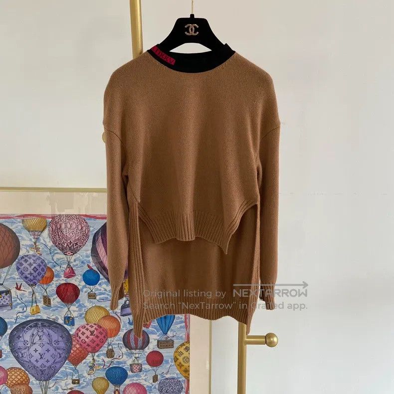 Fendi Fendi Khaki Cashmere Knit Top Size XS / US 0-2 / IT 36-38 - 1 Thumbnail