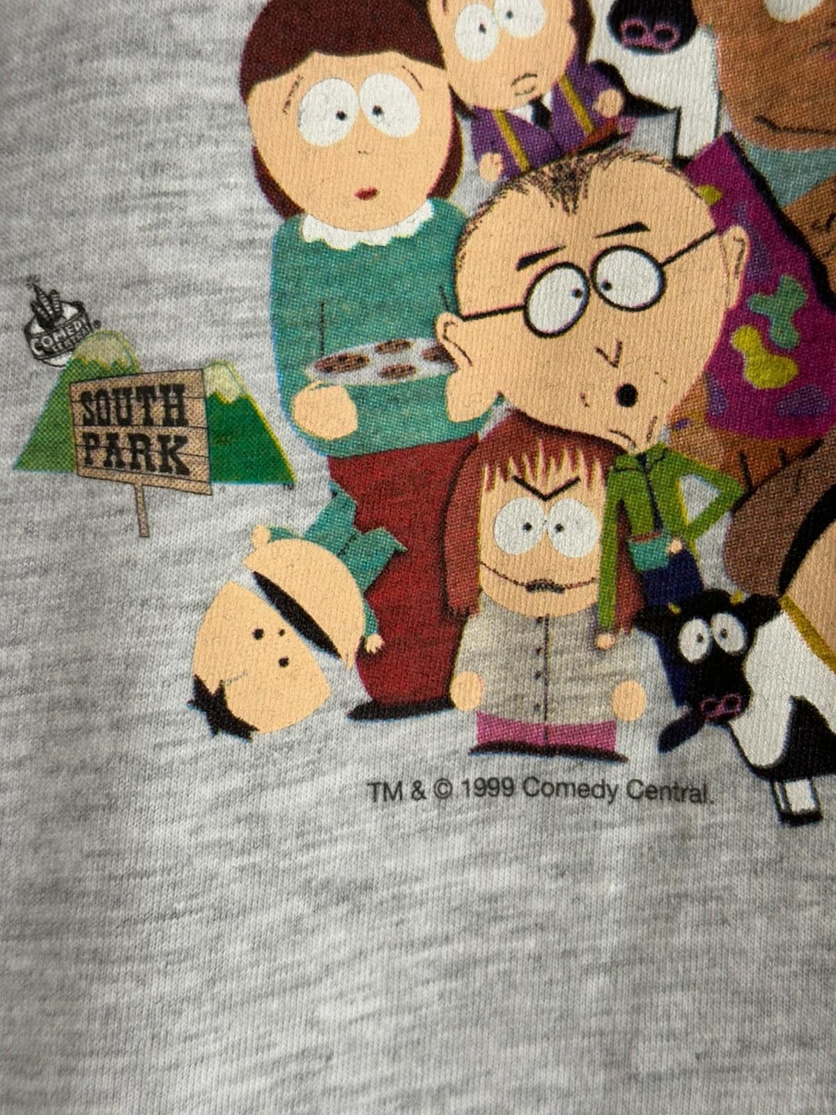 Vintage South Park 1999 Comedy Central Grey Tee Shirt Size US M / EU 48-50 / 2 - 3 Thumbnail