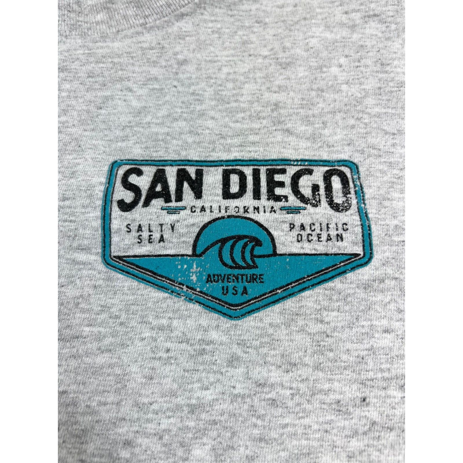 Port & Company Port & Company T-Shirt Men Short Sleeve San Diego California Salty Sea Pacific Ocean Destination Gray M Medium Size US M / EU 48-50 / 2 - 5 Thumbnail