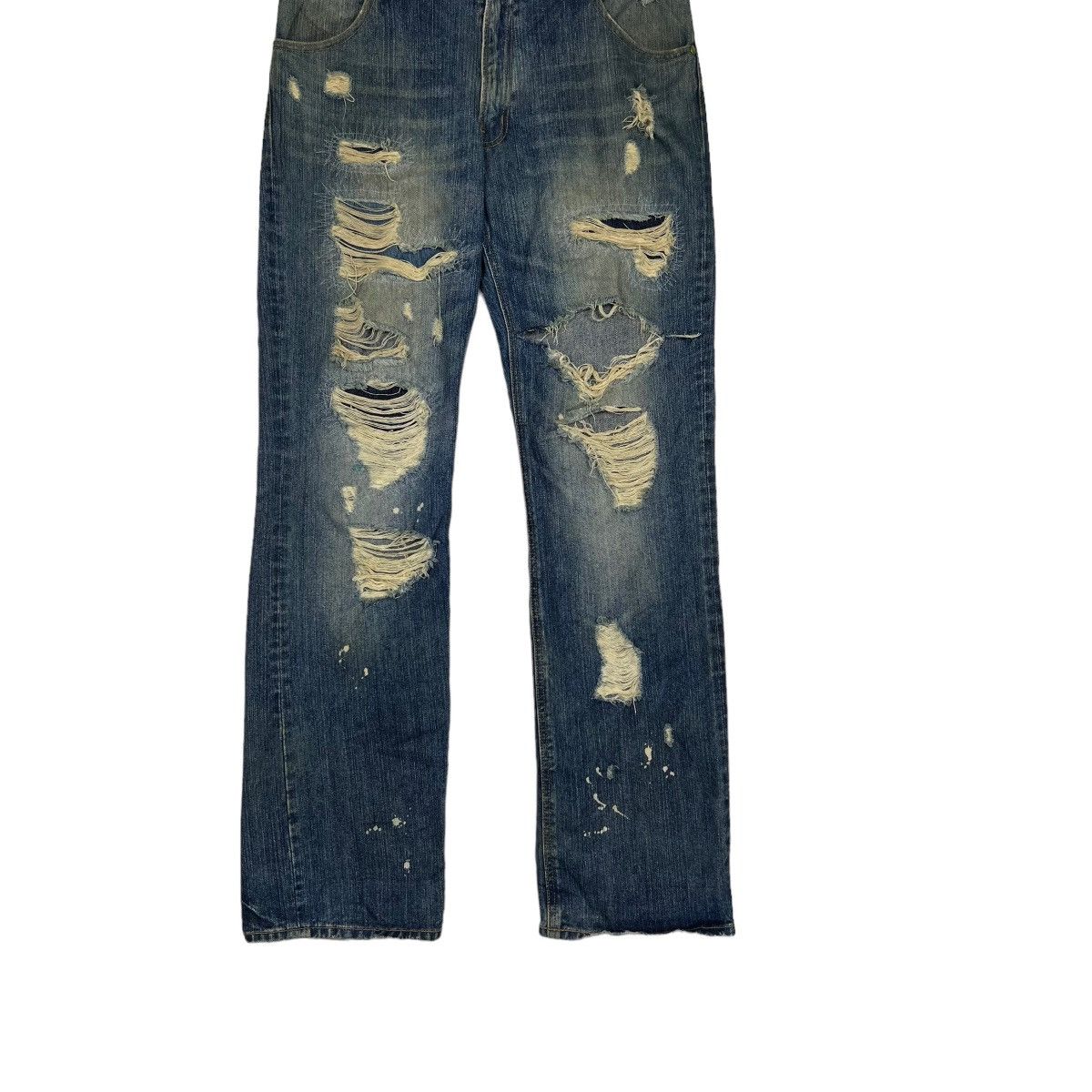 If Six Was Nine 🔥 TTU EXHIBITION DISTRESSED DENIM BROKEN DYED Size US 34 / EU 50 - 7 Thumbnail