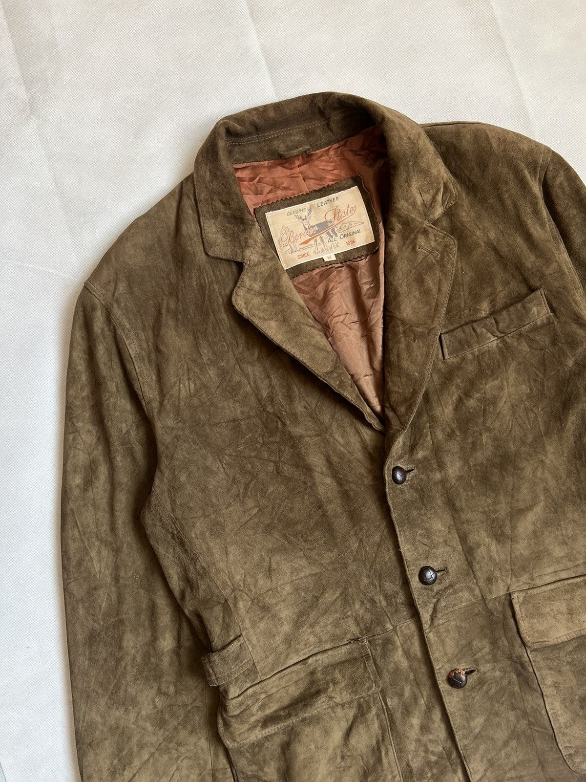 Genuine Leather Border State Suede Genuine Leather Brown Jacket Size US M / EU 48-50 / 2 - 6 Thumbnail