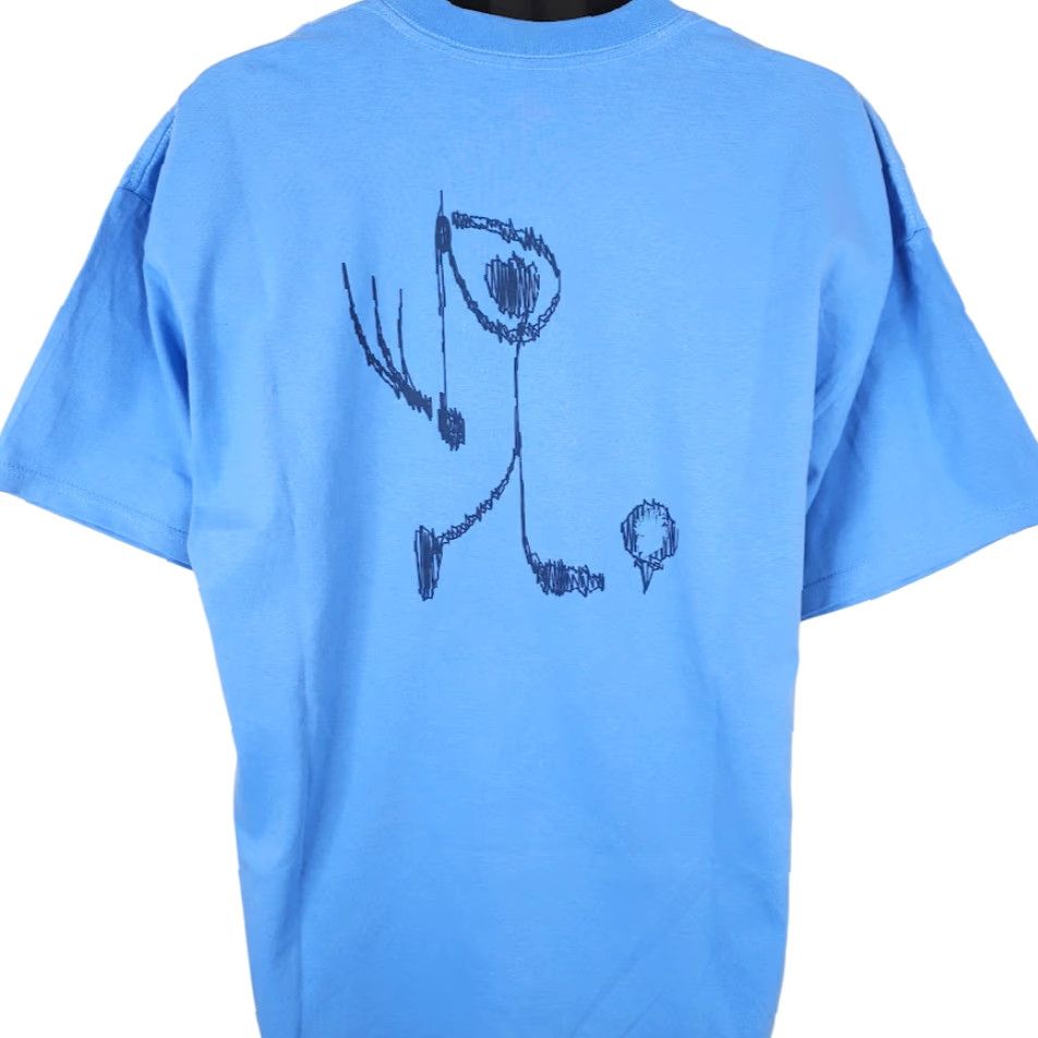 Gildan VINTAGE Gildan Golf T Shirt Mens XL Blue Y2K Stick Figure Short Sleeve Crew Neck Graphic Tee Size US XL / EU 56 / 4 - 4 Thumbnail