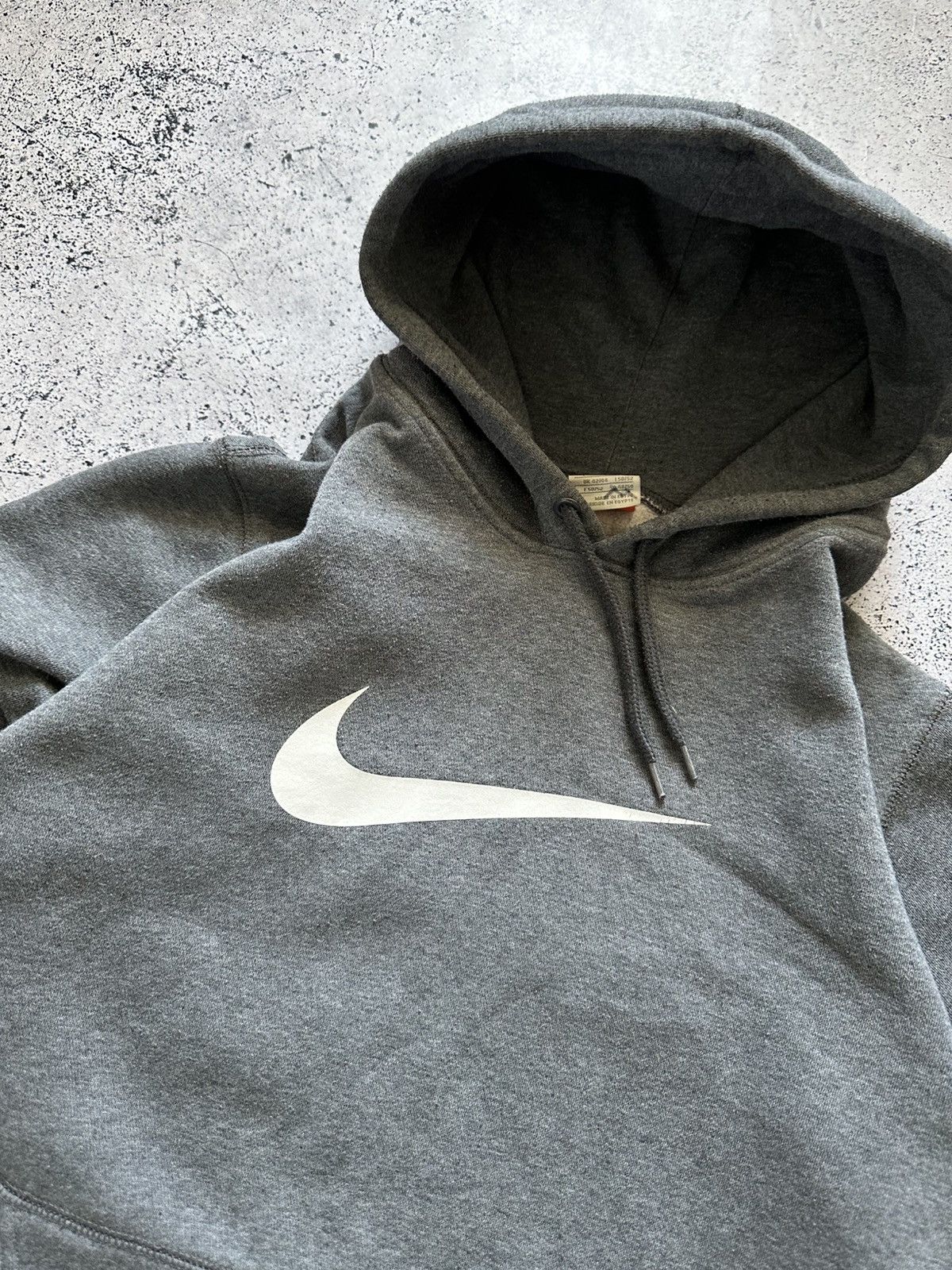 Nike Vintage Nike Boxy Hoodie Big Swoosh Grey Y2K USA Size US S / EU 44-46 / 1 - 2 Thumbnail