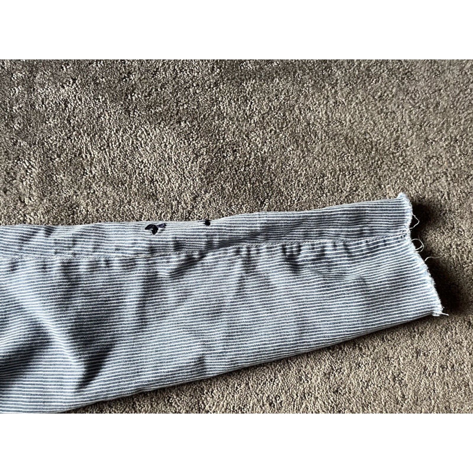 Old Navy Old Navy Jeans Women’s 14 Blue Striped Embroidered Mid Rise Skinny 5-Pocket Denim Cotton Blend N/A Raw Vintage: No Size 36" / US 14 / IT 50 - 7 Thumbnail