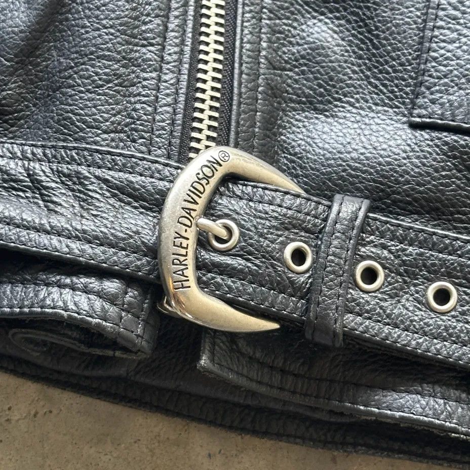 Harley Davidson Vintage Harley Davidson Leather Biker Jacket Size 44 Eagle Size US XL / EU 56 / 4 - 3 Thumbnail