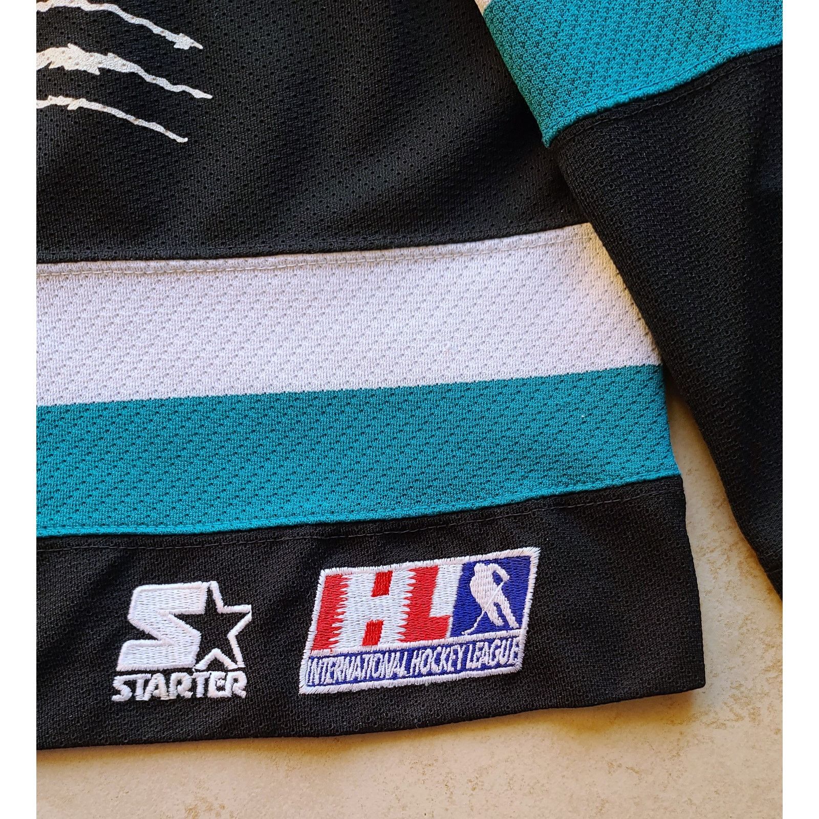 NHL × Starter Utah Grizzlies 90s jersey blk XL Salt Lake IHL hockey vtg Size US XL / EU 56 / 4 - 7 Thumbnail