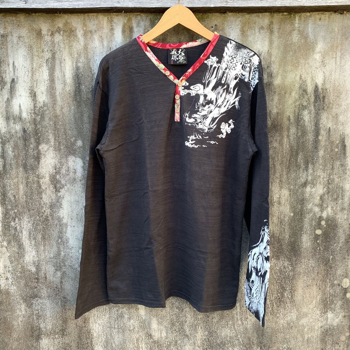 Japanese Brand 🐉JAPANESE TRADITIONAL DRAGON LONG SLEEVE SUKAJAN STYLE🐉 Size US L / EU 52-54 / 3 - 1 Thumbnail