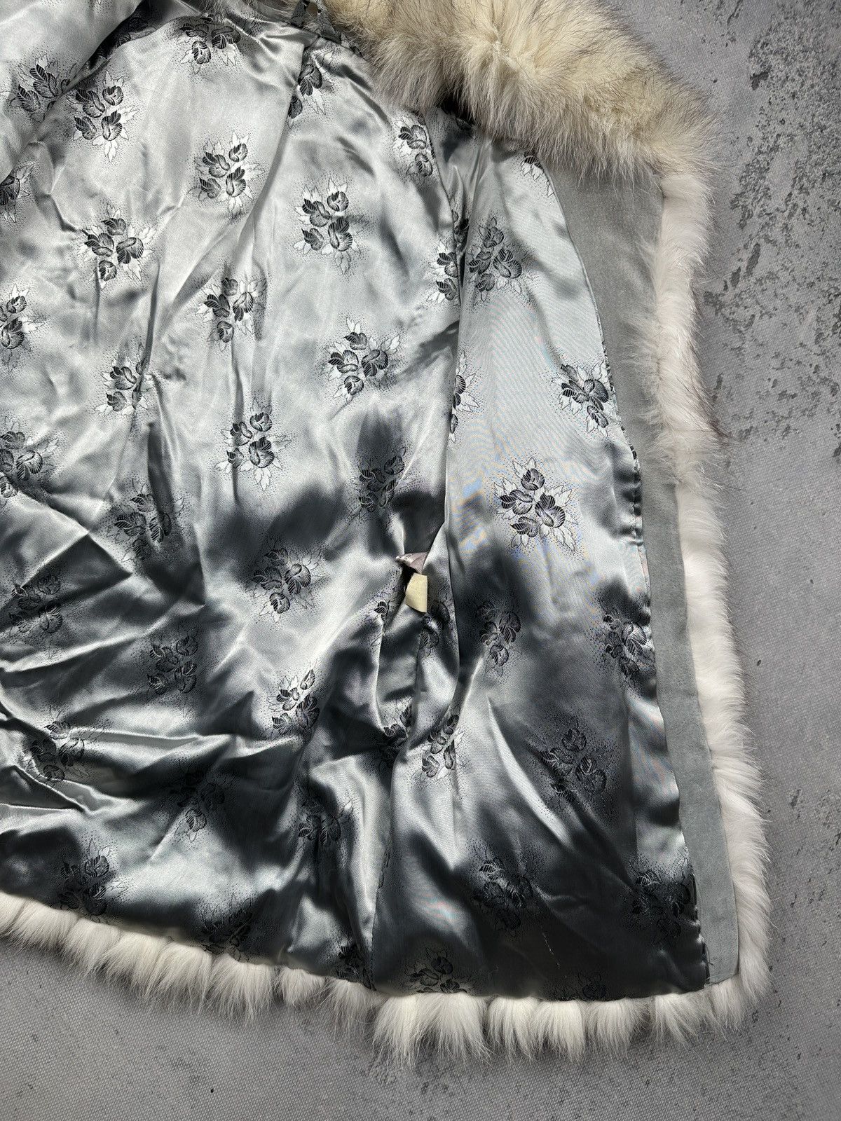Sagafurs Vintage Saga Fox Real Fur Coat Ivory Grey Luxury Jacket 80s Size S / US 4 / IT 40 - 21 Thumbnail