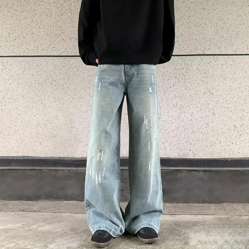 Japanese Brand Retro loose high street wide leg jeans Size US 32 / EU 48 - 3 Thumbnail
