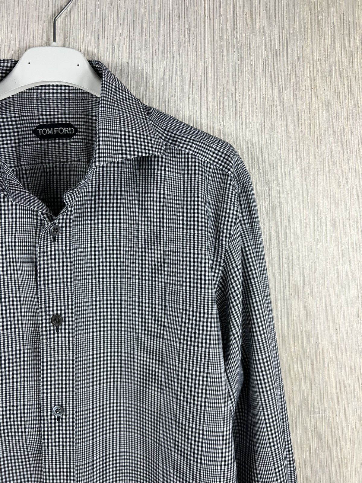 Tom Ford Tom Ford Prince of Wales checked classic button up shirt Size US L / EU 52-54 / 3 - 3 Thumbnail