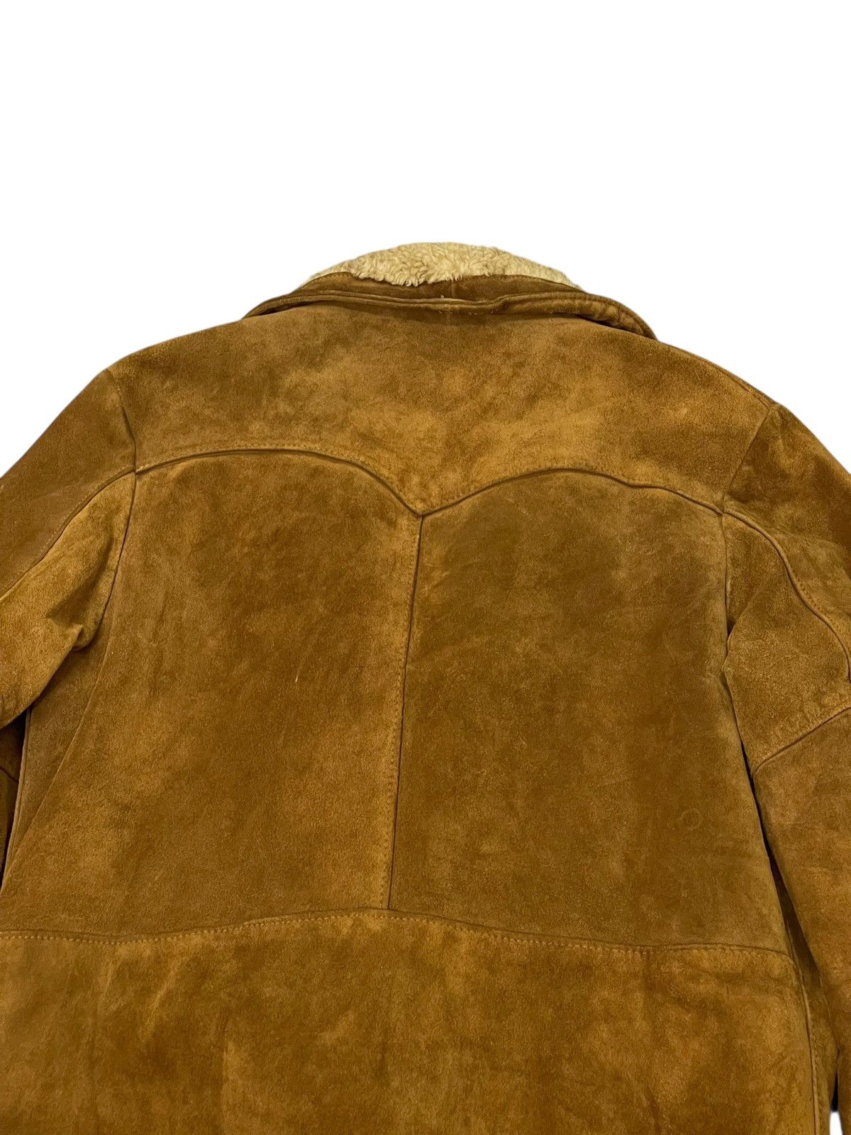 Schott Suede Leather Vtg Schott Western Shearling Sherpa Jacket 1🟦 Size US M / EU 48-50 / 2 - 12 Thumbnail