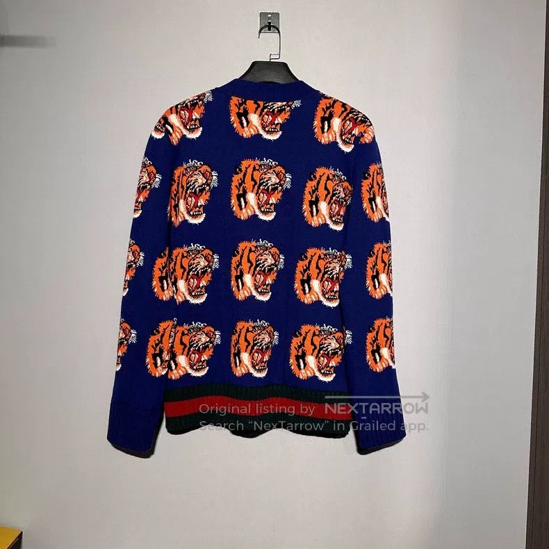 Gucci Gucci Tiger head full-print wool cardigan coat Size US M / EU 48-50 / 2 - 2 Thumbnail