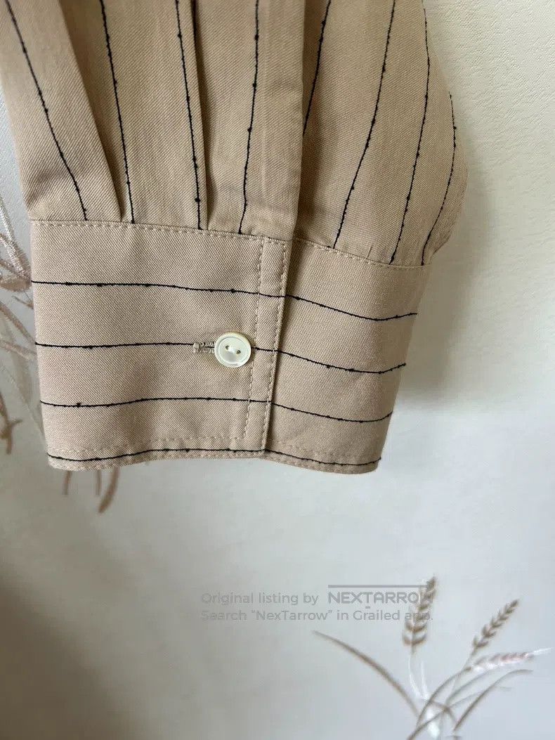 The Row The Row Minimalist Beige Striped Shirt Dress Size M / US 6-8 / IT 42-44 - 6 Thumbnail