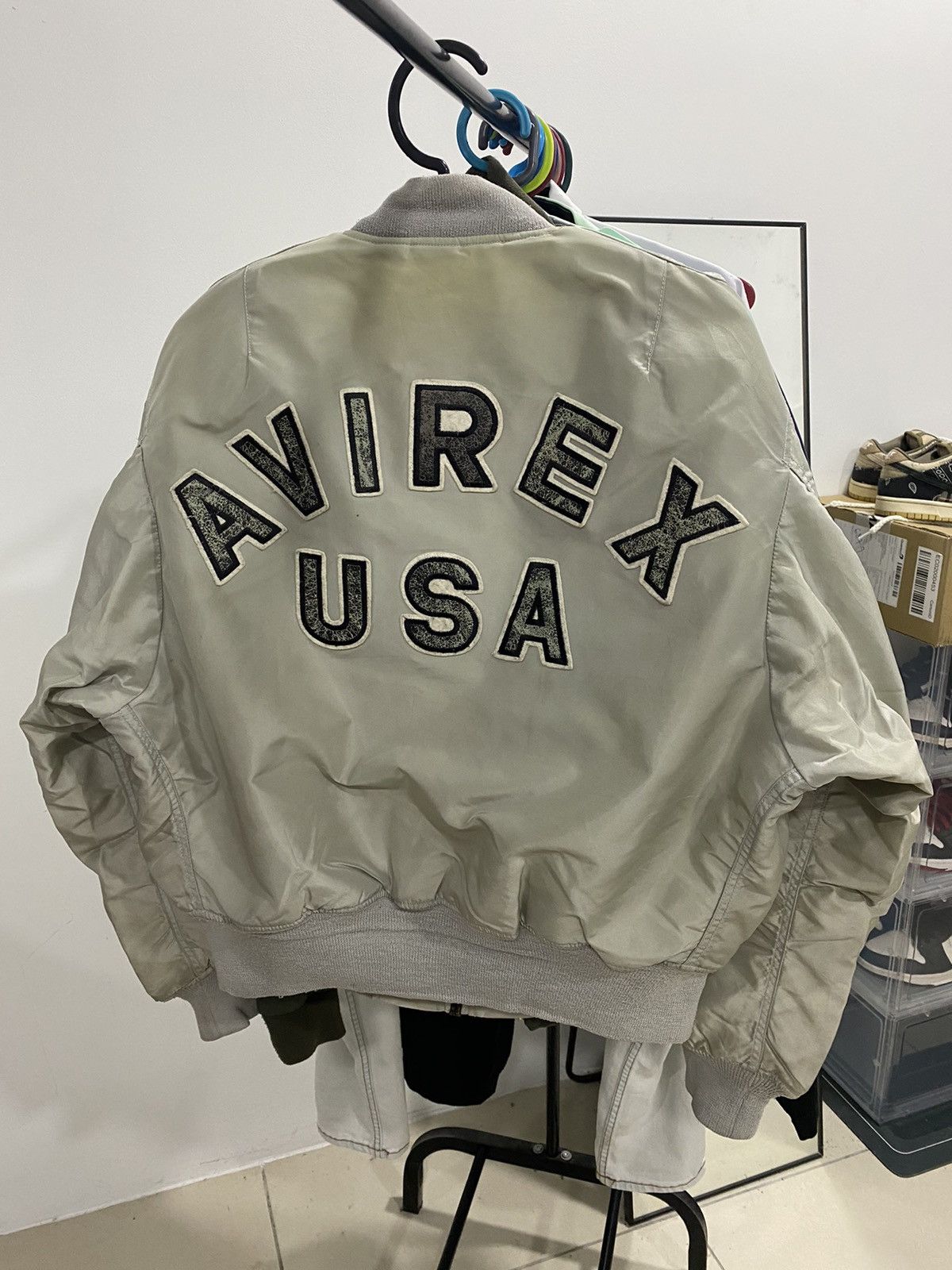 Avirex Vintage Avirex usa sun faded Big Spell Out Bomber Jacket Size US M / EU 48-50 / 2 - 4 Thumbnail