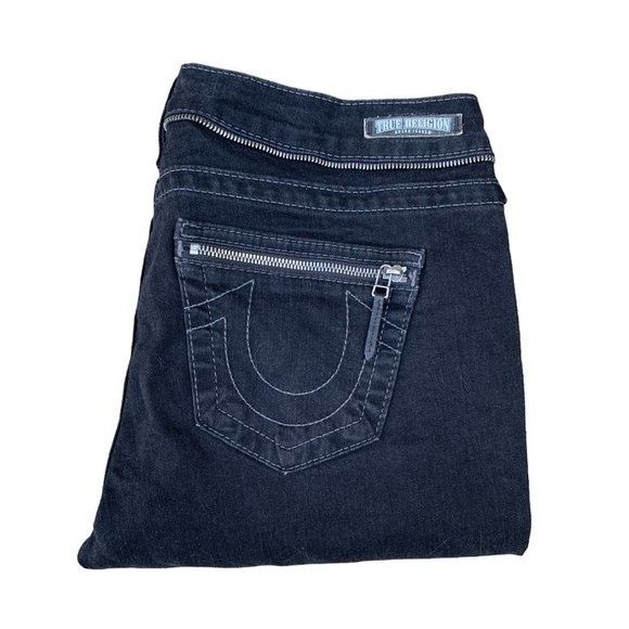 VINTAGE True Religion Jeans Size 31 Black Zipper