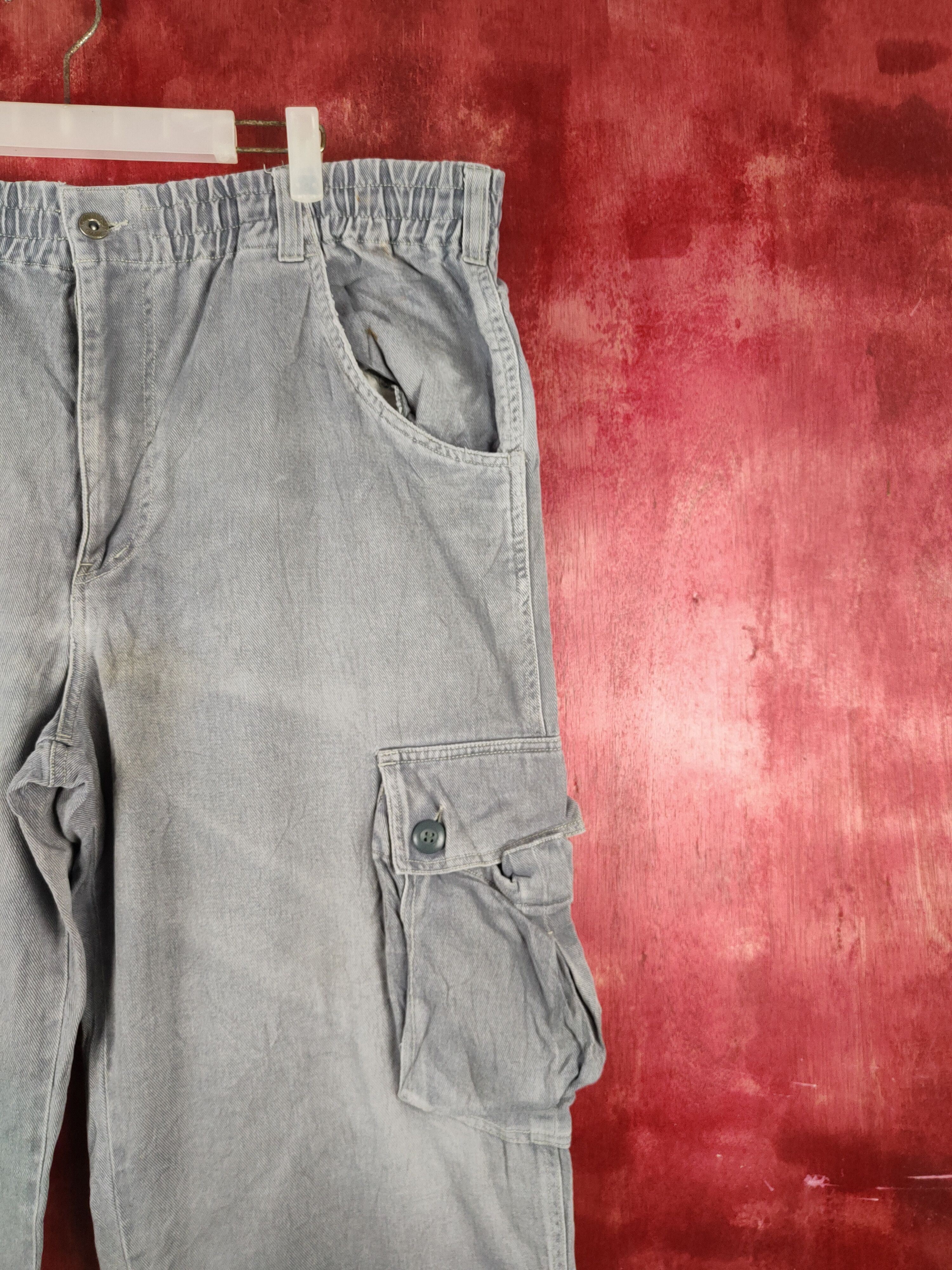Japanese Brand Raton Laveur Blue Faded Distressed Cargo Pants N#S006 Size US 40 / EU 56 - 5 Thumbnail