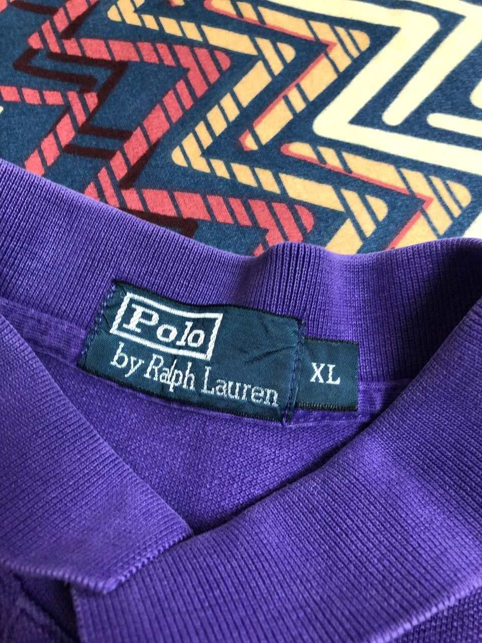 Polo Ralph Lauren × Vintage Polo Ralph Lauren Polo T-Shirt Logo Purple Old Money Y2K Size US XL / EU 56 / 4 - 2 Thumbnail