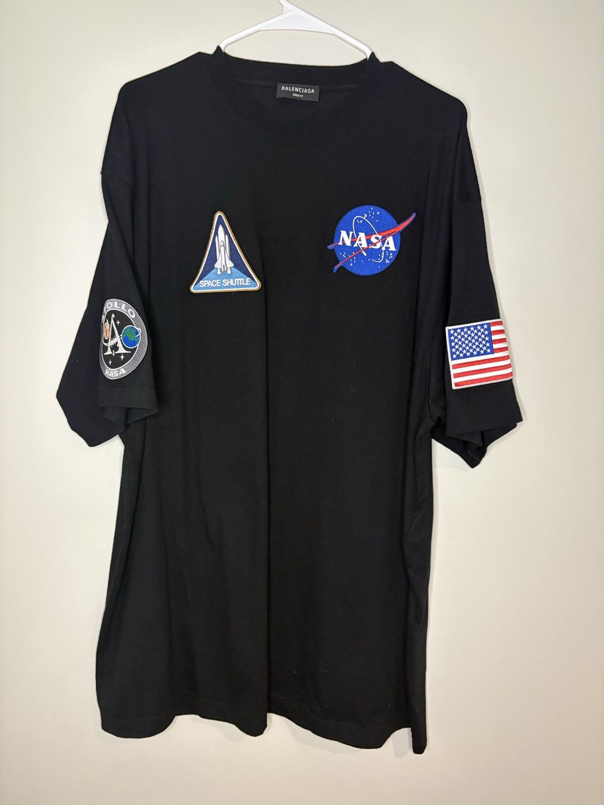 Balenciaga x NASA Vintage Jersey Logo Tee Black M