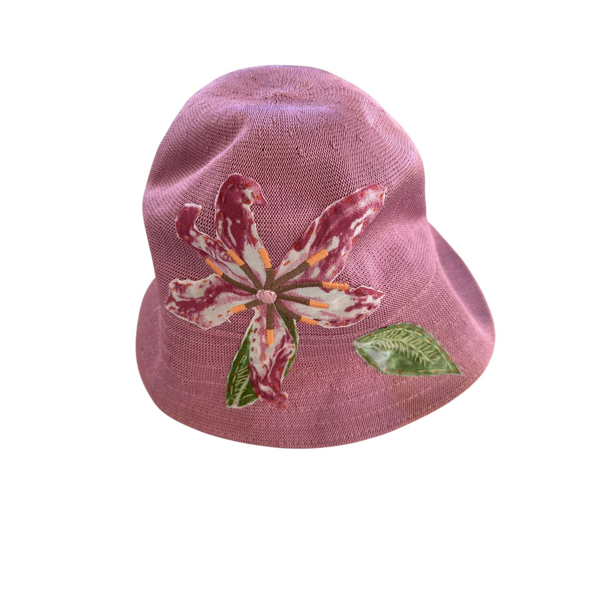 Kangol Kangol OS Embroidered Bucket Hat Floral Rose Pink Vintage HT Size ONE SIZE - 10 Thumbnail