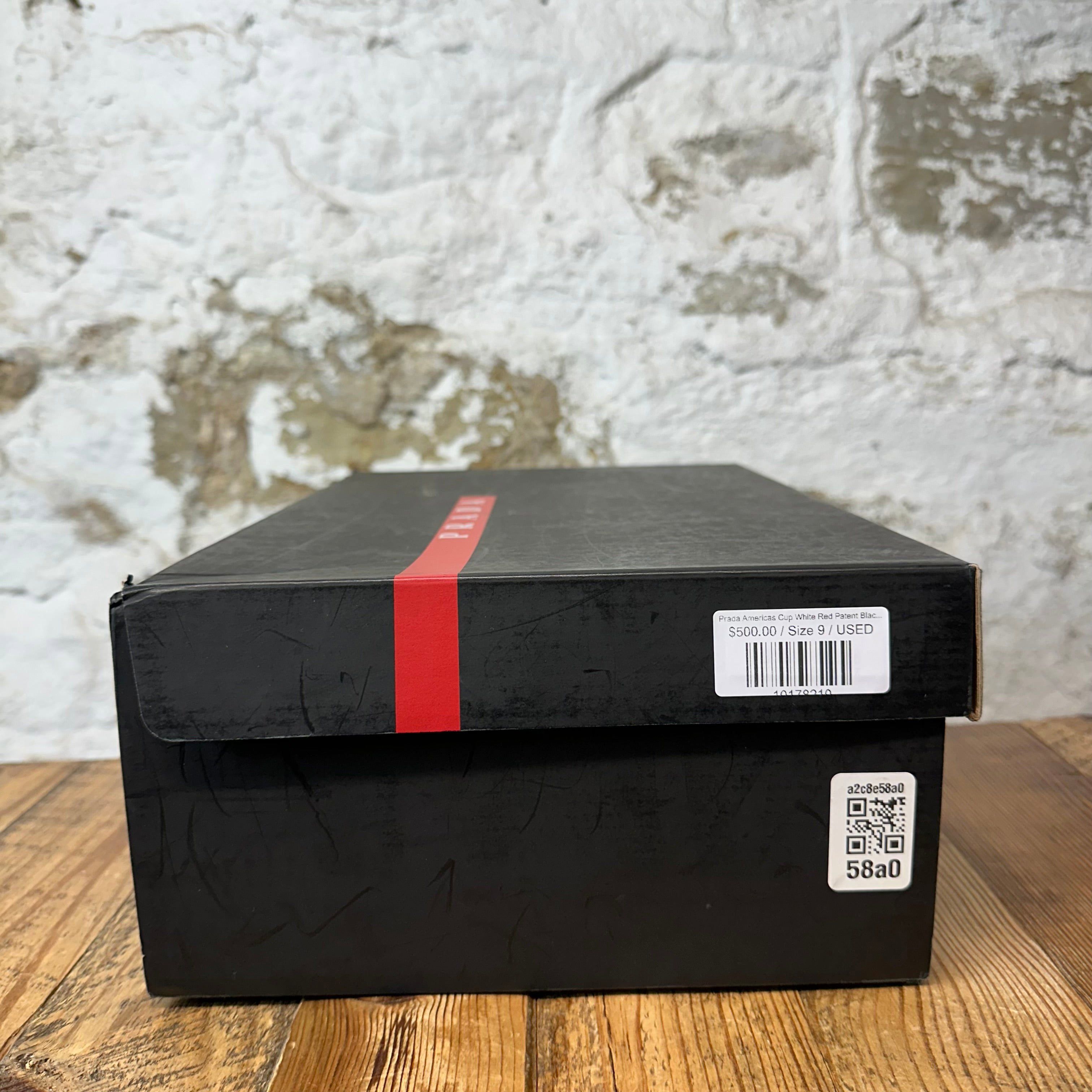 Prada Prada Americas Cup White Red Patent Black Sneaker Sz 9 Size US 9 / EU 42 - 7 Thumbnail