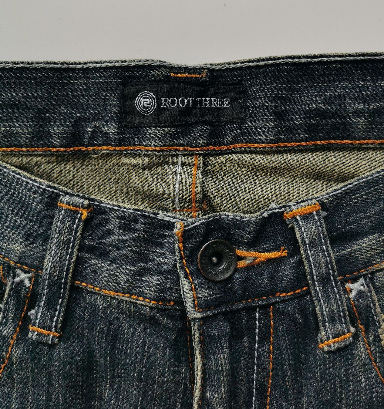 Japanese Brand Root Three Japan Patch Pocket Loose Fit Distressed Jeans Size US 30 / EU 46 - 7 Thumbnail