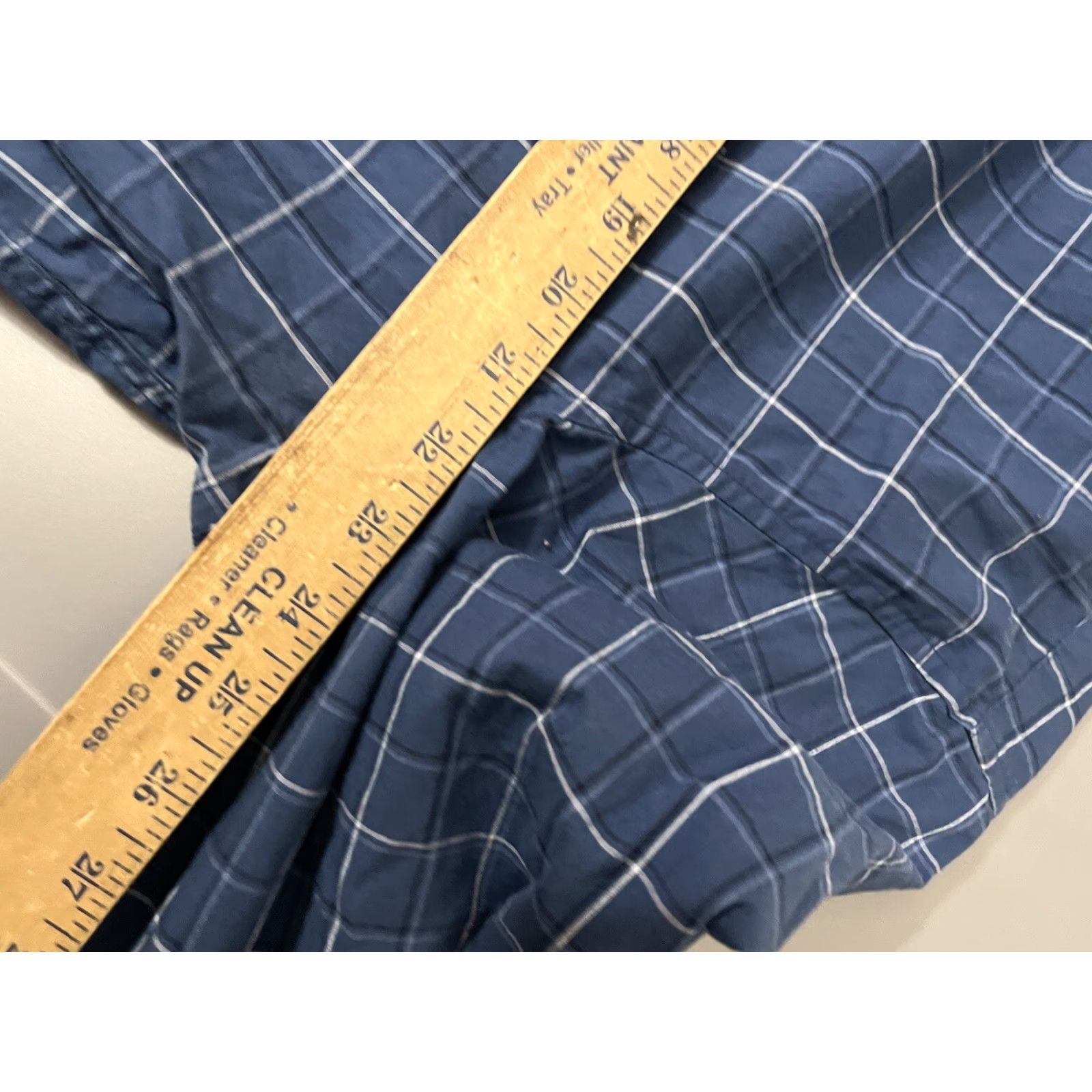 Gap GAP Button-Up Shirt XL Plaid Long Sleeve Standard Fit Stretch Cotton Poplin Blue Men Size US XL / EU 56 / 4 - 5 Thumbnail